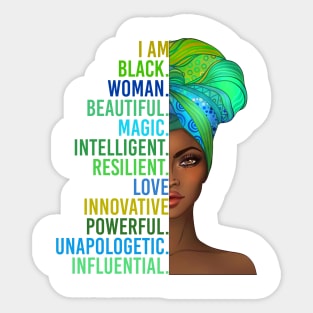 I Am Black Woman Black History Month 2019 Sticker